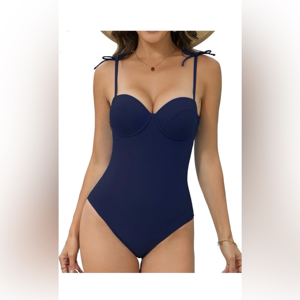 Elegant Navy Blue Women's Swimsuit NWT XXL